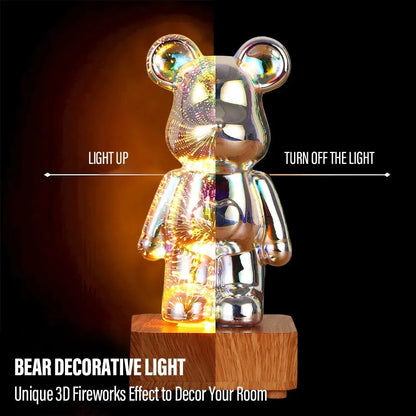 Bear Brilliance - 3D LED Firework Bedroom Decor